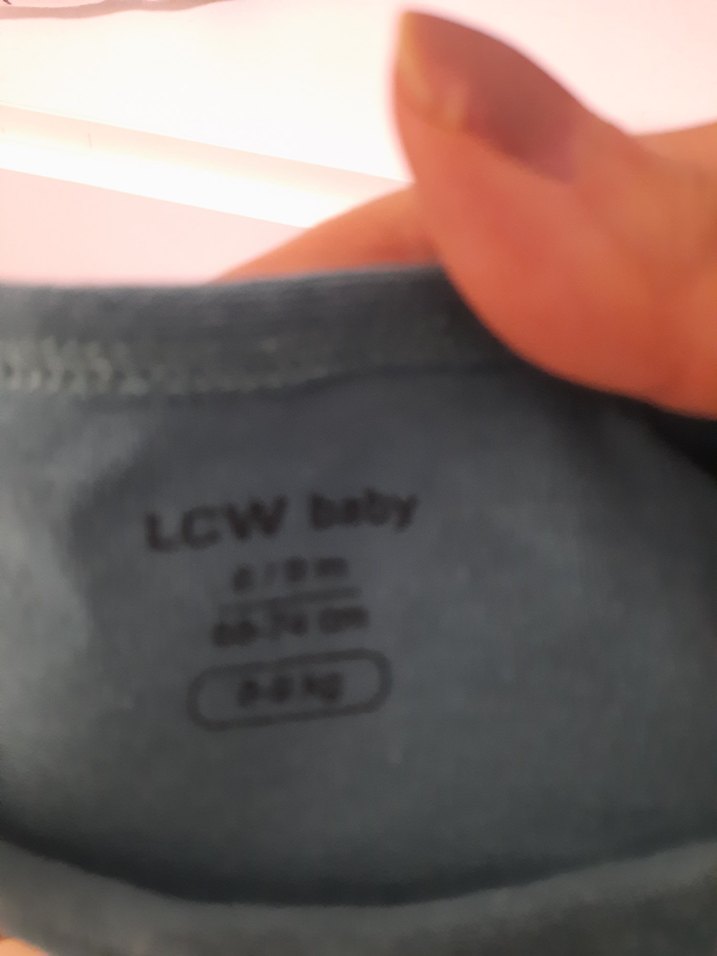 Mavi  ve beyaz renkli Bebek Uzun Kollu  2 Body - Görsel 3