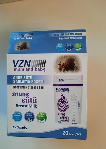 BPA İçermeyen Anne Sütü Saklama Poşetleri 20'li - Görsel 2