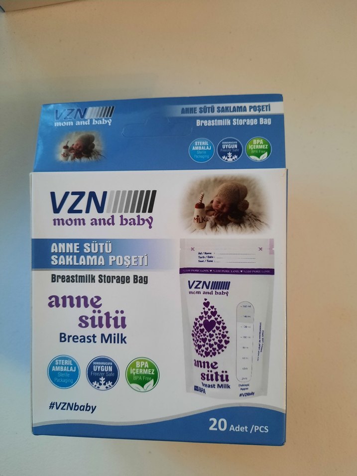 BPA İçermeyen Anne Sütü Saklama Poşetleri 20'li - Görsel 2