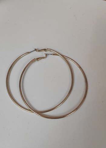 Altın Renkli Minimalist Midi Halka Küpeler - Görsel 2