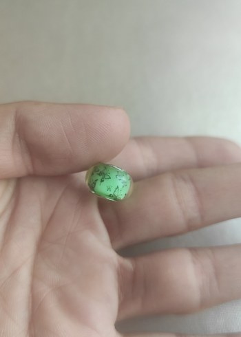 Yeşil kelebek Desenli Boncuk Charm - Görsel 2