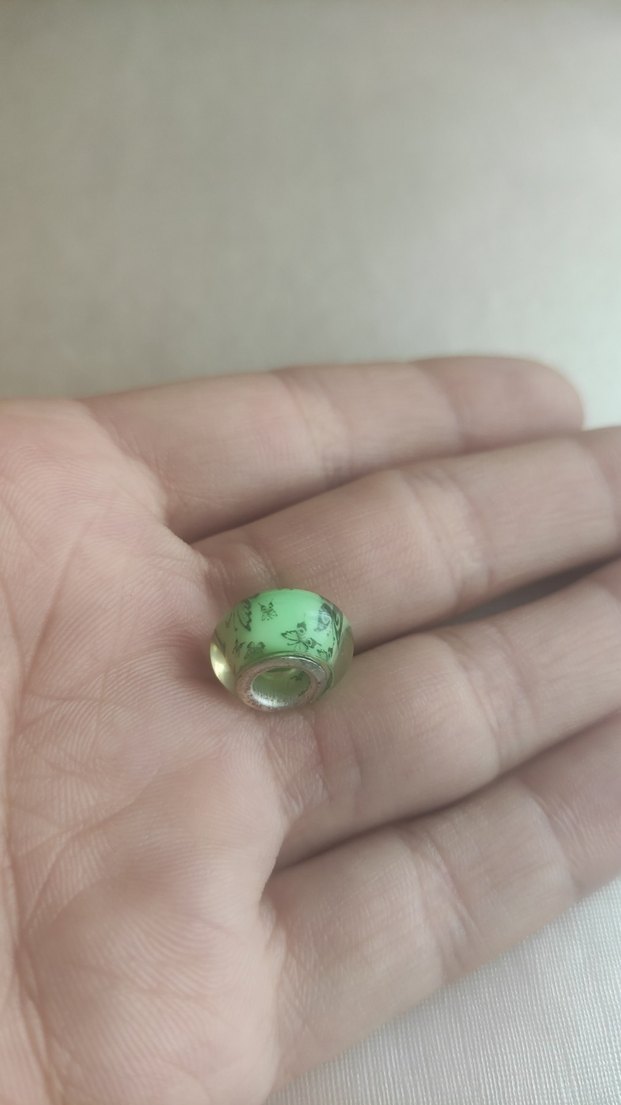 Yeşil kelebek Desenli Boncuk Charm - Görsel 3