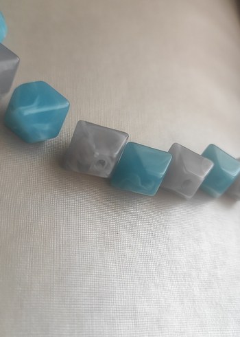 Turkuaz Boncuklu Minimalist Kadın Bileklik - Görsel 2