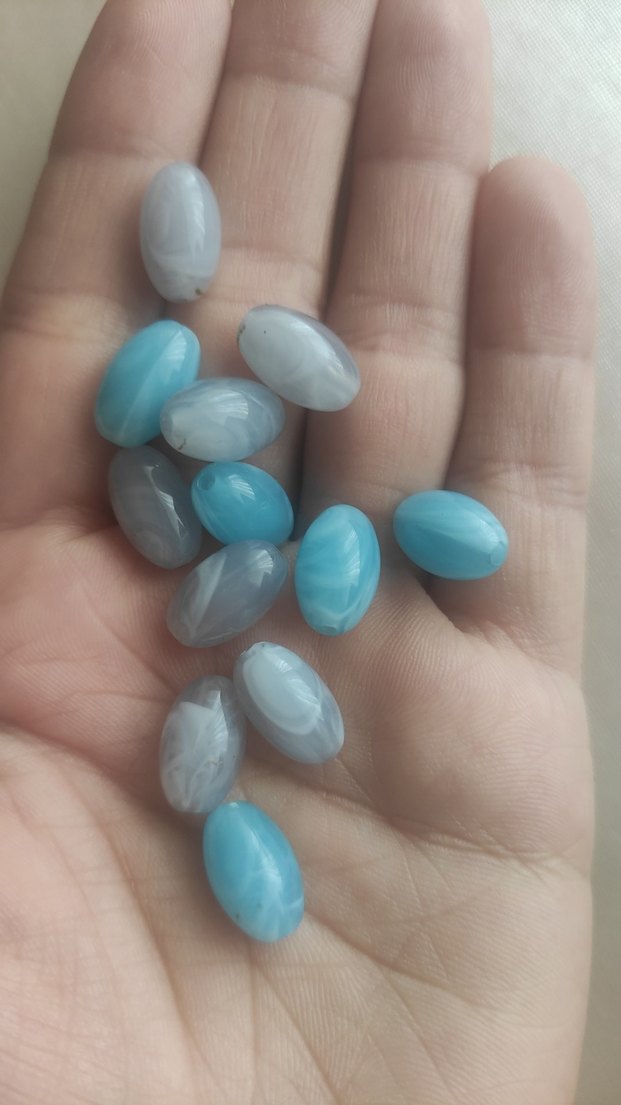 Turkuaz Pastel boncuk bileklik kolye - Görsel 3