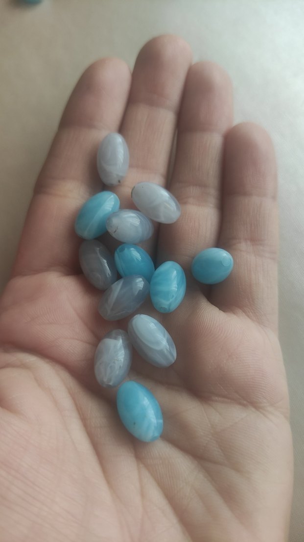 Turkuaz Pastel boncuk bileklik kolye - Görsel 2