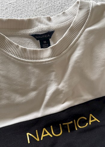 Nautica Beyaz Baskılı Kadın Sweatshirt - Görsel 2