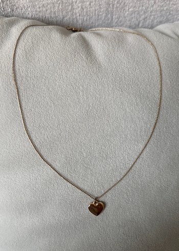 Altın Renkli Zincir Detaylı Midi Boy Kadın Kolye - Görsel 2