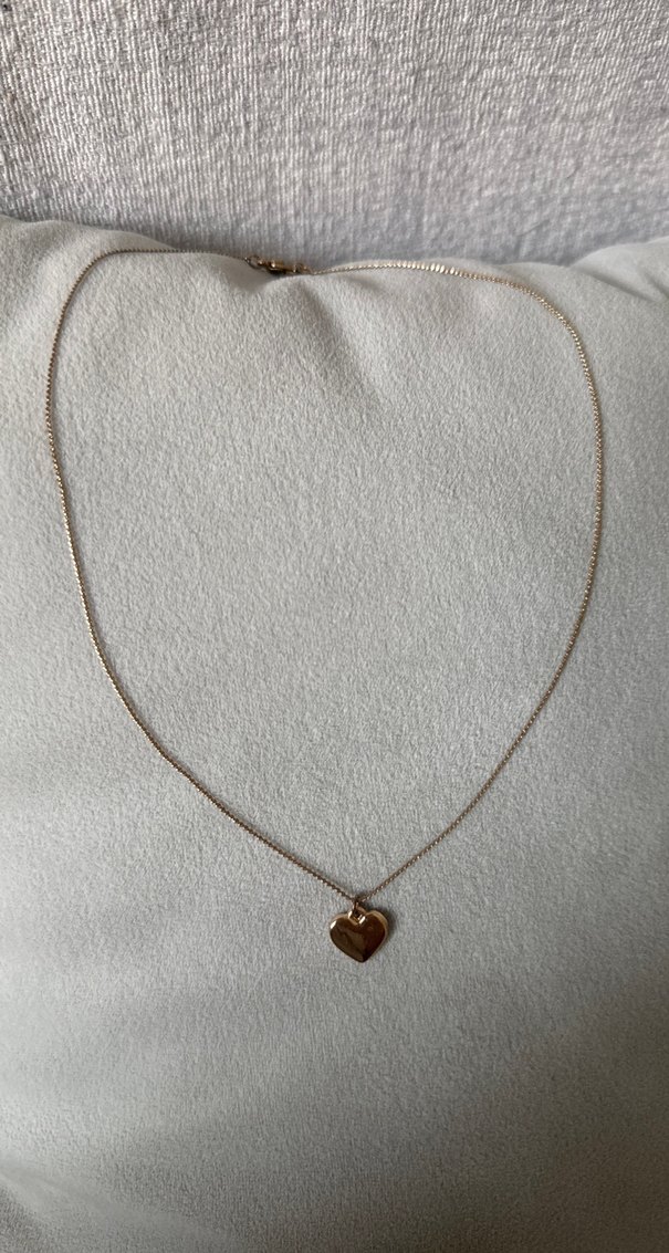 Altın Renkli Zincir Detaylı Midi Boy Kadın Kolye - Görsel 2