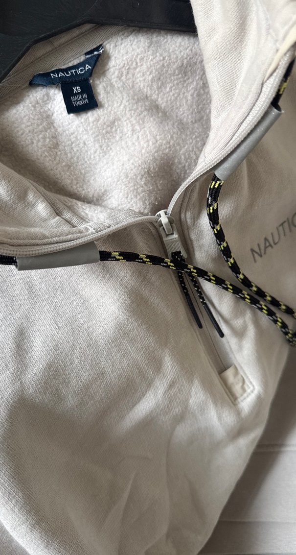 Kadın Gri Yüksek Yakalı Fermuarlı Sweatshirt Oversize - Görsel 4