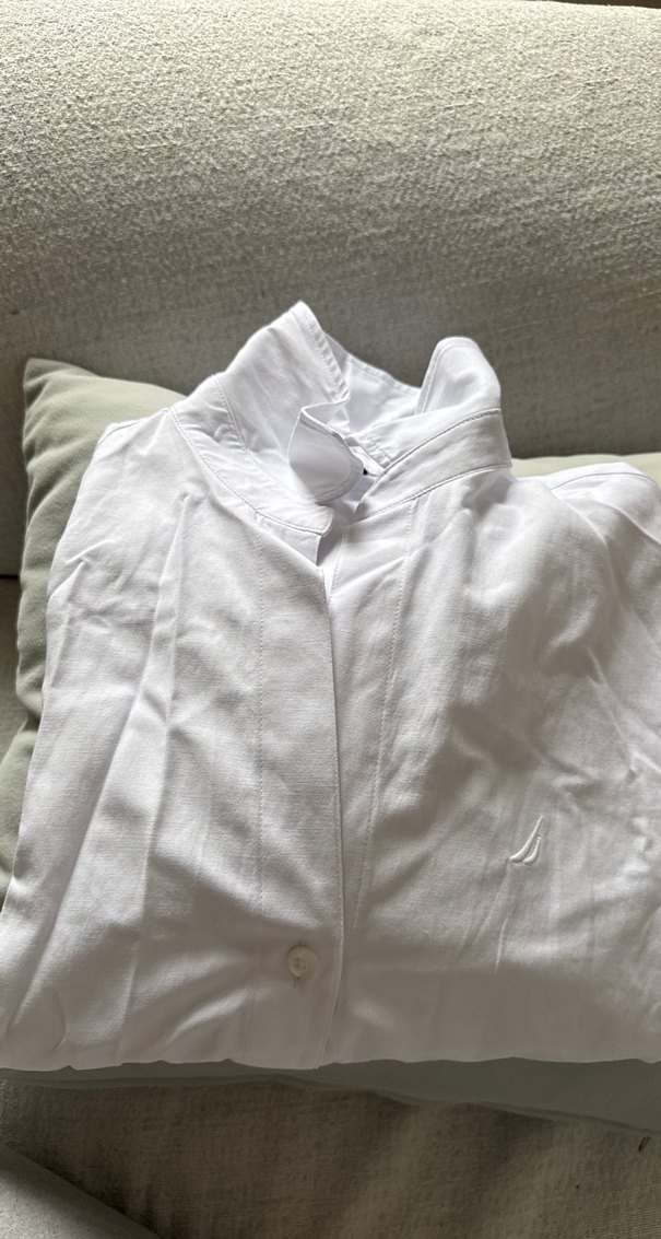 Beyaz Pamuklu  Uzun Kollu Gömlek - Görsel 2