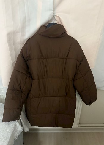 Kahverengi Kadın Midi Boy Sıcak Mont - Görsel 2