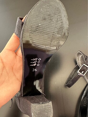 Siyah Topuklu Sandalet - Görsel 7