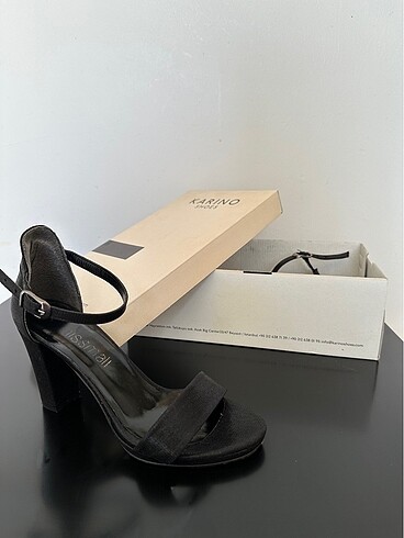 Siyah Topuklu Sandalet - Görsel 8