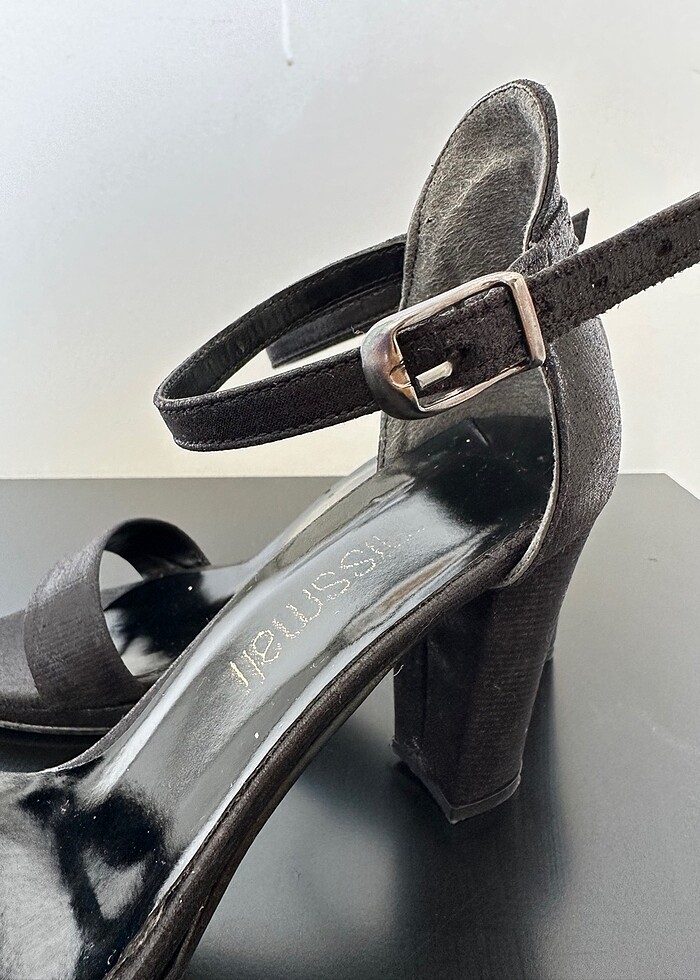 Siyah Topuklu Sandalet - Görsel 5