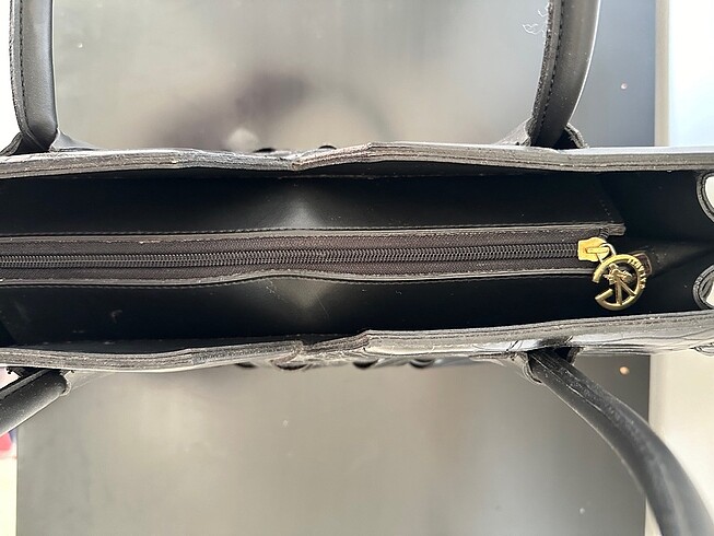 Galanti Siyah Deri Kadın Çanta - Görsel 7