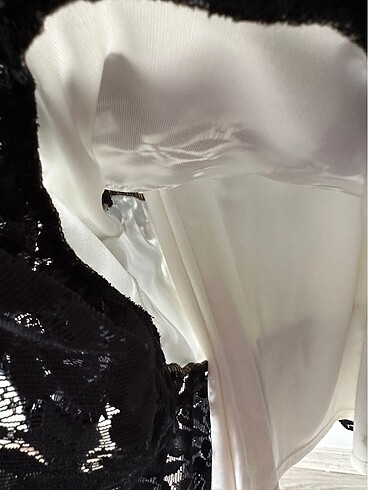 Miss Selfridge Siyah Dantelli Kısa Elbise - Görsel 5