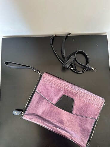 David Jones Parlak Mor Clutch/ Omuz Çantası - Görsel 10