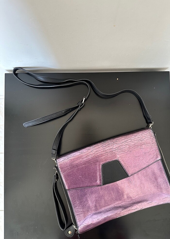 David Jones Parlak Mor Clutch/ Omuz Çantası - Görsel 2