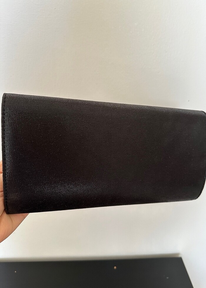 Siyah Parlak Clutch - Görsel 3