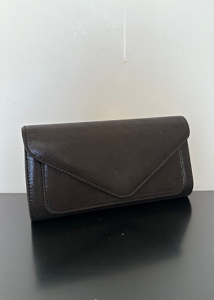 Siyah Parlak Clutch - Görsel 2