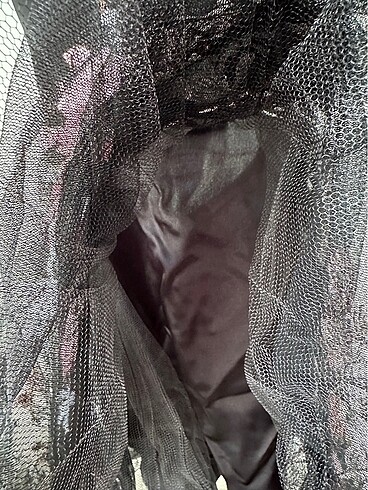 Alfabeta Pul İşlemeli Siyah Şık Mezuniyet Elbisesi - Görsel 9