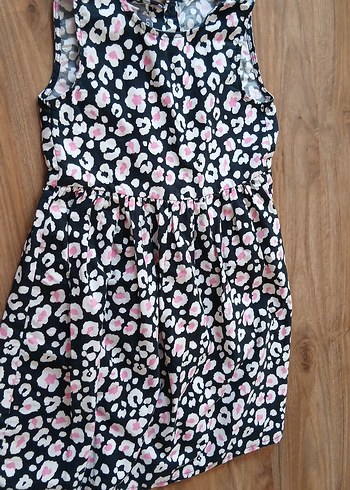 Diğer Kız Çocuk Pembe Desenli Kolsuz Elbise