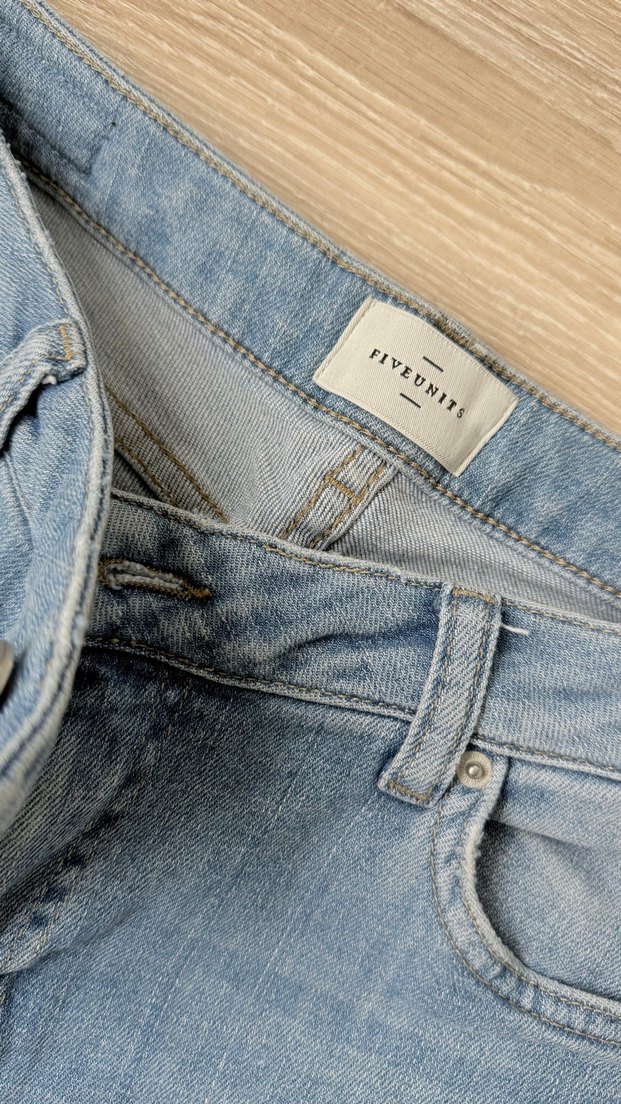 Kadın Mavi Denim Yırtık Jean Pantolon - Görsel 2
