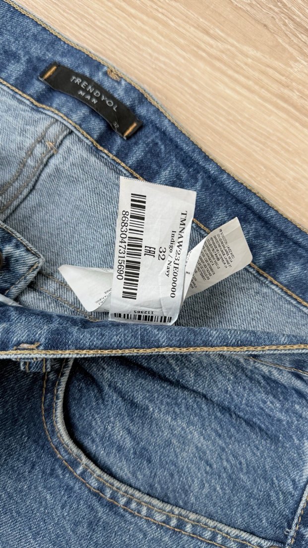 Parlak Mavi erkek Denim Pantolon - Görsel 3