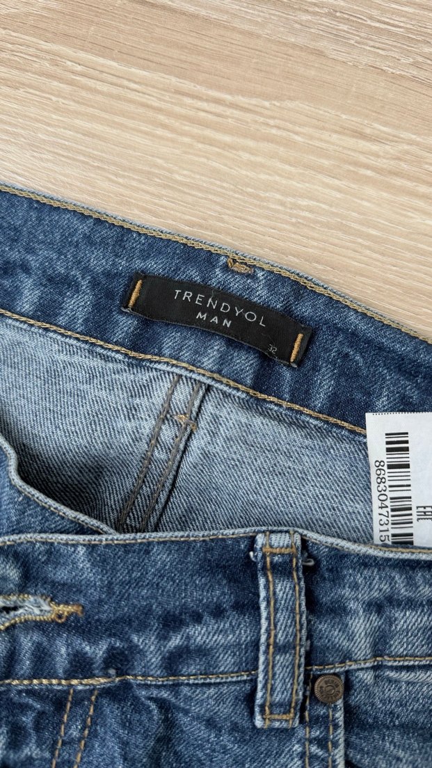 Parlak Mavi erkek Denim Pantolon - Görsel 2