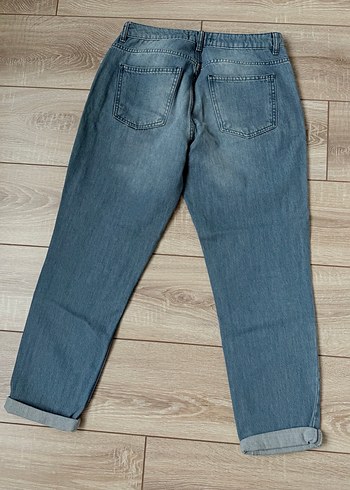 Kadın Mavi Yırtık Detaylı Salaş Kot Pantolon - Görsel 3