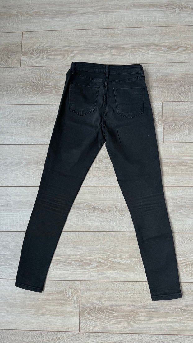 Siyah Dar Kesim Kadın Denim Pantolon - Görsel 3