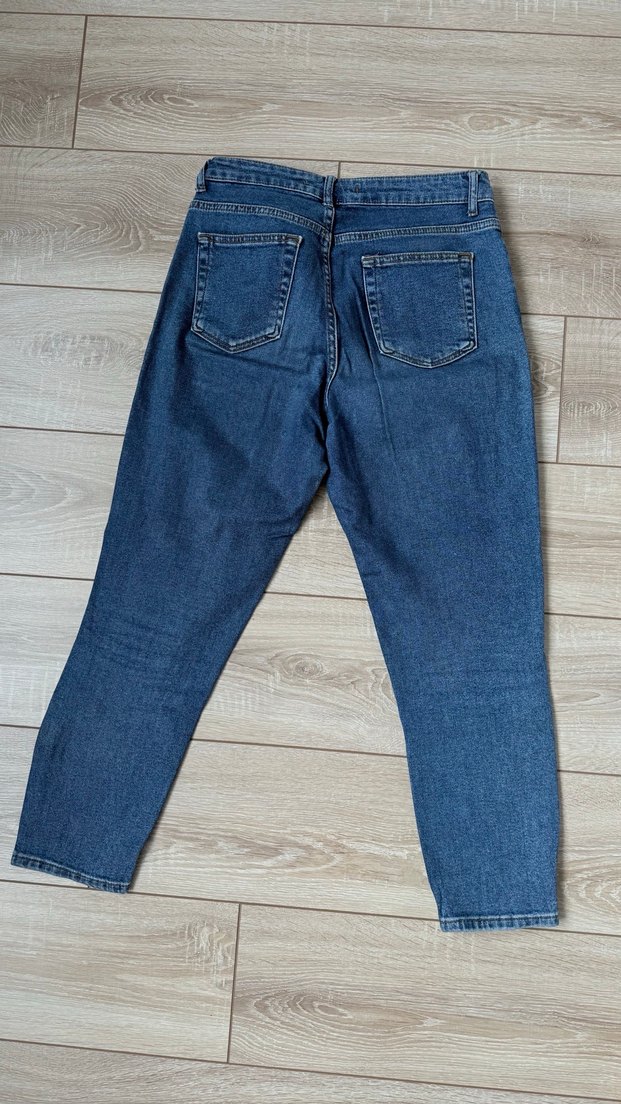 Kadın Mavi Denim Normal Paça Jean - Görsel 4