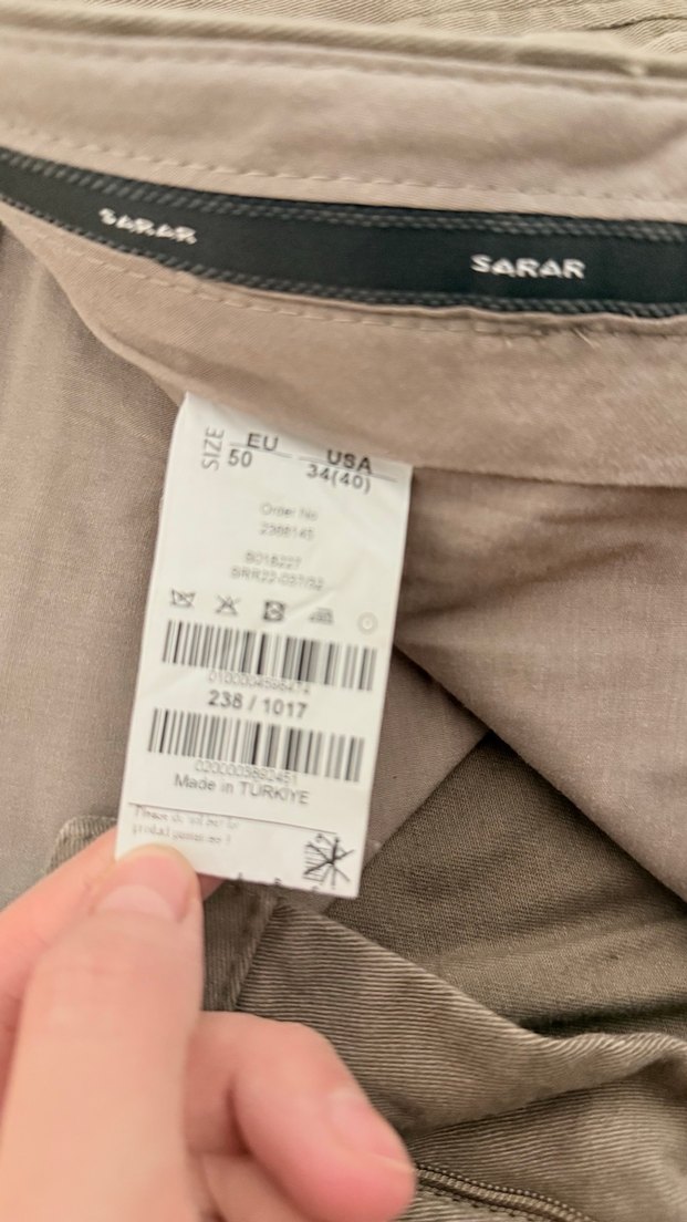 Bej Erkek Keten Pantolon Regular Fit - Görsel 2