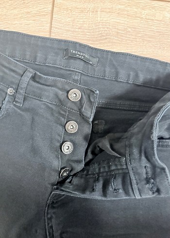 Erkek Siyah Regular Fit Denim Jean - Görsel 3