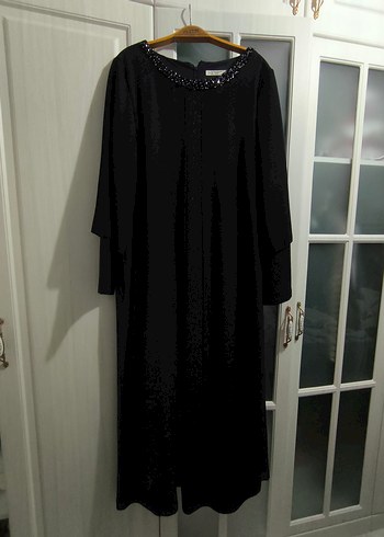 içi simli Uzun Siyah Gotik abiye - Görsel 3