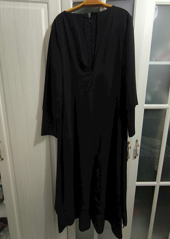 içi simli Uzun Siyah Gotik abiye - Görsel 6