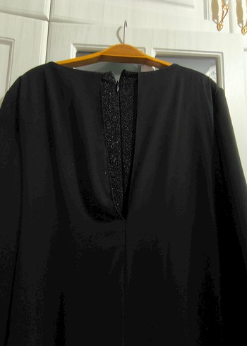 içi simli Uzun Siyah Gotik abiye - Görsel 4