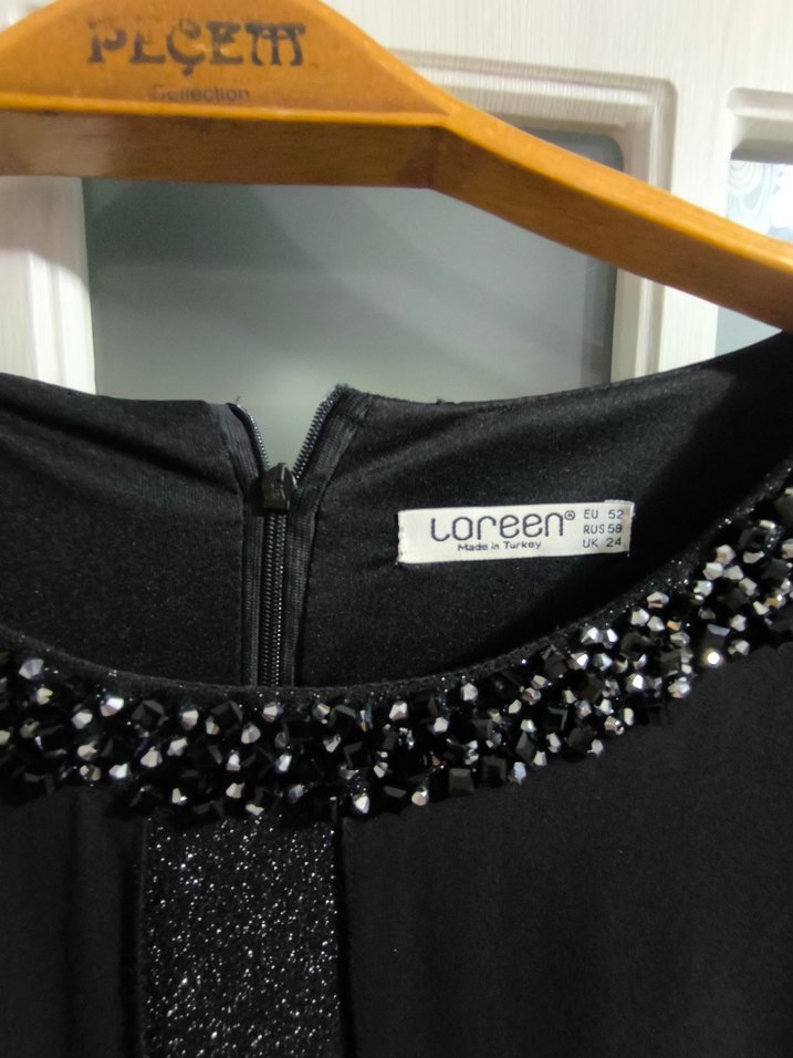 içi simli Uzun Siyah Gotik abiye - Görsel 2