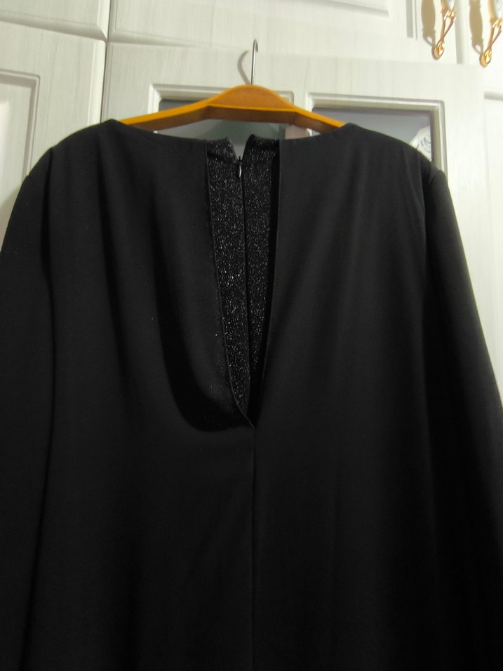 içi simli Uzun Siyah Gotik abiye - Görsel 4