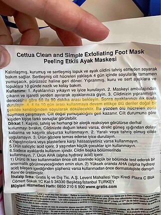 Diğer Peeling etkili ayak maskesi
