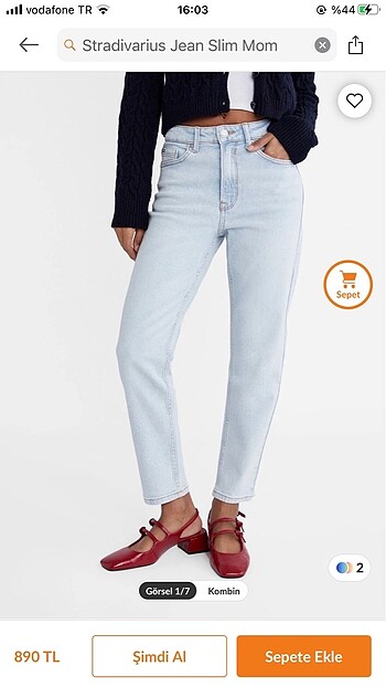 Stradivarius slim mom fit jean