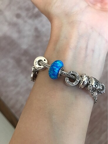  Beden Pandora okyanus mavisi charm