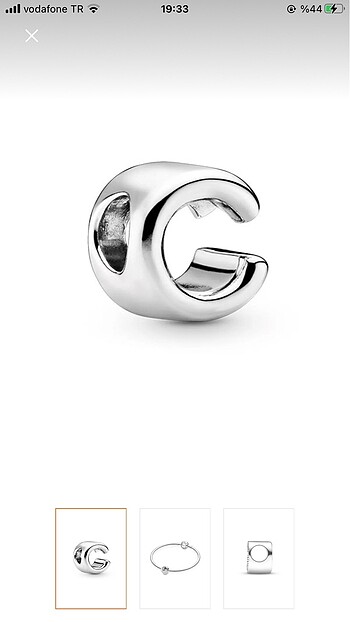 Pandora c harfli charm