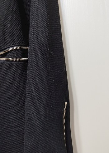 Fermuarlı Siyah Kadın Blazer Ceket - Görsel 4