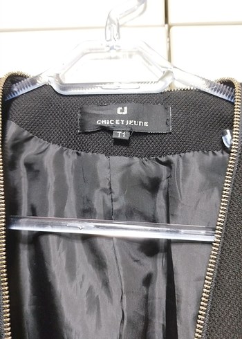 Fermuarlı Siyah Kadın Blazer Ceket - Görsel 3