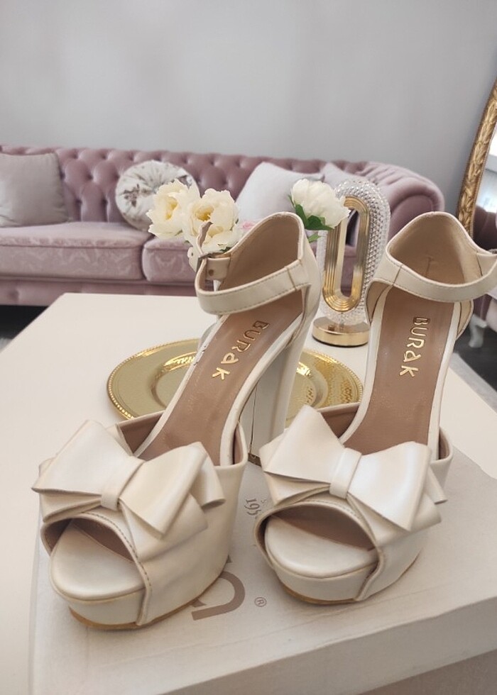 Platform gelinlik ayakkabı  - Görsel 2