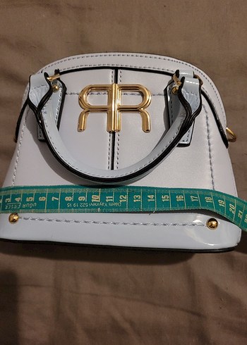 River Island Kadın Mini Patentli Mavi Çanta - Görsel 7