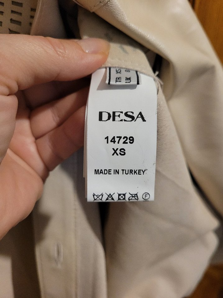 Desa Kadın Beyaz Lazer Kesimli Geometrik Desenli Deri Gömlek - Görsel 5