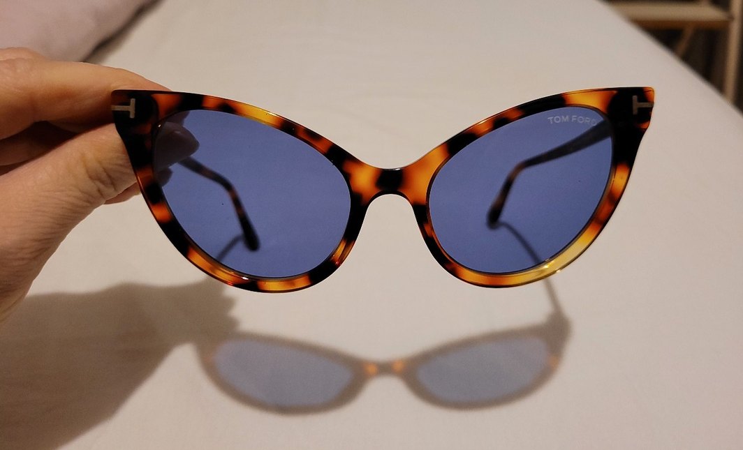 Tom Ford Retro Kadın Mavi Camli Gözlük - Görsel 2