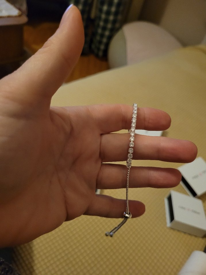 SEVGİLİLER GÜNÜ ICIN;  925 ayar gumus Tenis Bileklik - Görsel 2